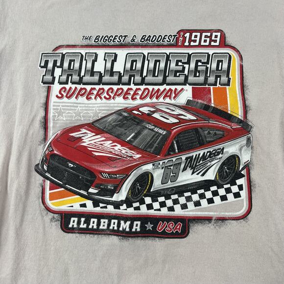 Talladega Superspeedway NASCAR T-Shirt Medium Alabama Racing Car Graphic Tee - Picture 3 of 8
